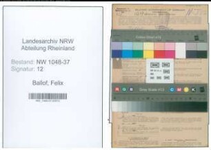 Entnazifizierung Felix Ballof , geb. 17.05.1903 (Kaplan)