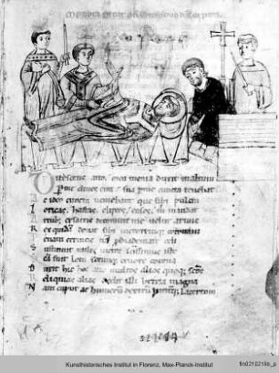 Vita Mathildis : Ganzseitige Miniatur: Szene aus dem Leben der Markgräfin Mathilde