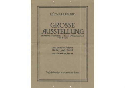 Grosse Ausstellung, Düsseldorf 1915