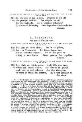 VI. Àventiure. Wie suoze Hörant sanc
