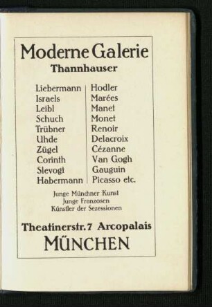 Moderne Galerie Thannhauser [...]