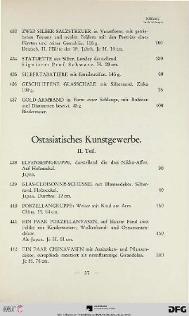 Ostasiatisches Kunstgewerbe (II. Teil) (Nr. 438-449)