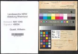 Entnazifizierung Wilhelm Quadt , geb. 22.08.1894 (Betriebskontrolleur)