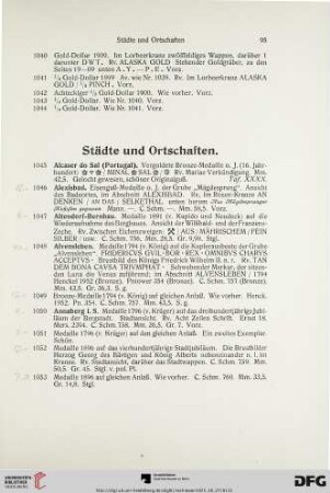 Städte und Ortschaften (Nr. 1045-1144)