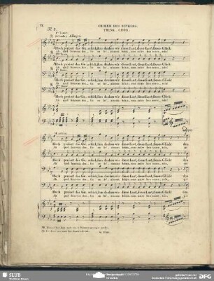 No. 5 Chœur: "Hoch preiset das Geschick / Ah quel heureux destin"