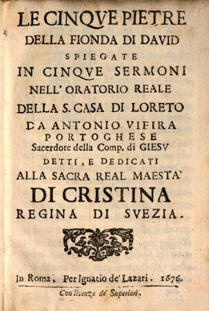 Le cinque Pietre della fionda di David : spiegate in 5 sermoni