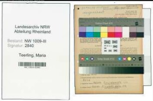 Entnazifizierung Maria Teerling , geb. 21.02.1879 (Geschaeftsinhaberin)