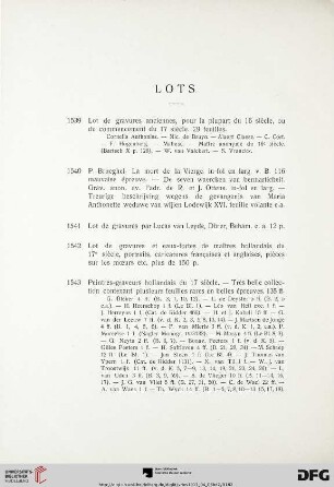 Lots (Nr. 1539-1615)