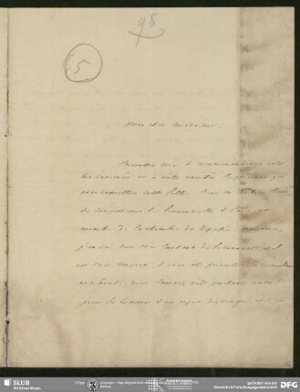 Eigenh. Brief von Achille Léon Victor de Broglie an August Wilhelm von Schlegel, Paris, 24.06.1837