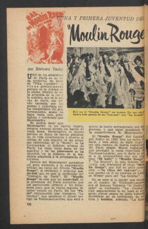 Cuna y primera juventud del "Moulin Rouge"