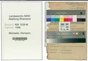 Entnazifizierung Hermann Michaelis , geb. 26.10.1898 (Angestellter)