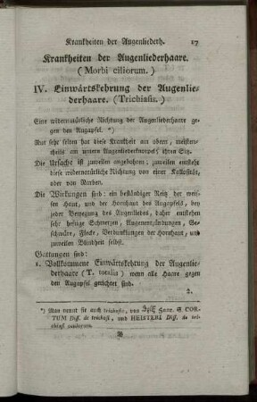 Krankheiten der Augenliederhaare. (Morbi ciliorum.)