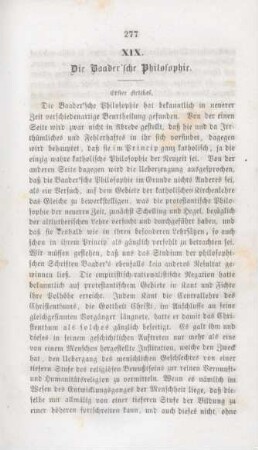 277-295 Die Baader'sche Philosophie : erster Artikel