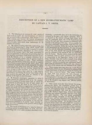 VII. Description of a new hydro-pneumatic lamp by Captain J. T. Smith