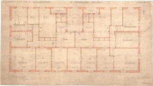 Fischer, Theodor; Schweinfurt (Bayern); Basaltwerke, Verwaltungs-Gebäude - Grundriss 2. OG