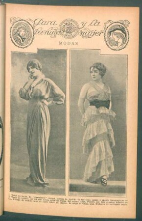 Modas - Traje de tarde [... y] Traje de comida [...] - [Fotografías] : Para la niña y la mujer