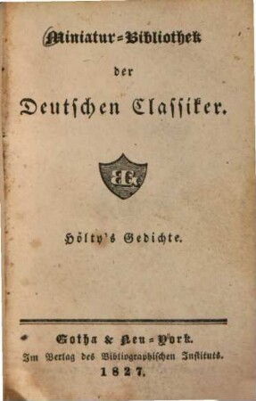 Hölty's Gedichte