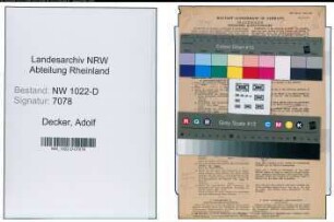 Entnazifizierung Adolf Decker , geb. 01.01.1908 (Stadtinspektor)