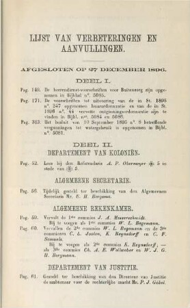 Lijst van Verbeteringen en Aanvullingen