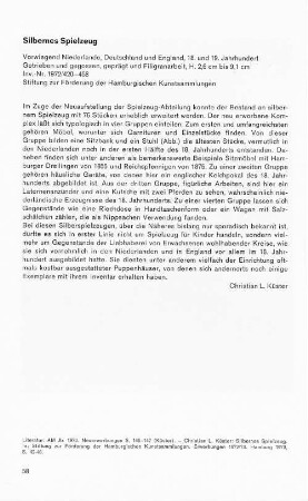 Silbernes Spielzeug