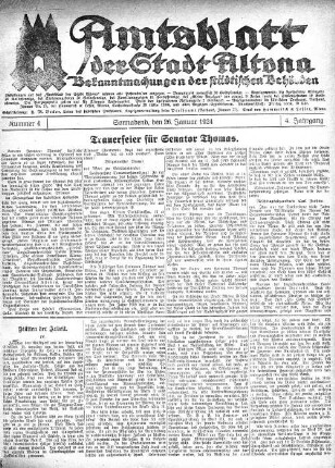 Nummer 4 : Sonnabend, den 26. Januar 1924