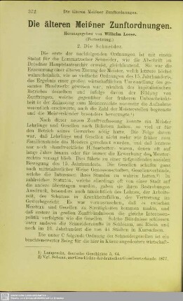 Die älteren Meißner Zunftordnungen