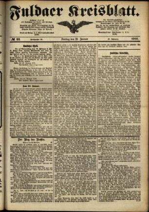 Ausgabe vom Freitag, den 28. Januar 1910.