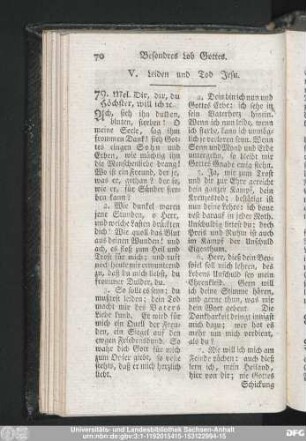 V. Leiden und Tod Jesu.