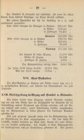 XVI. Gas-Anstalten.