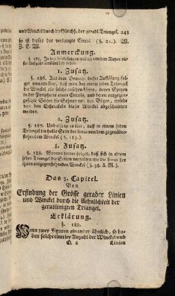 243-253, 3. Capitel (§ 189 - 209)