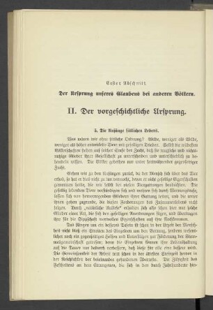Erster Abschnitt. Der Ursprung unseres Glaubens bei anderen Völkern