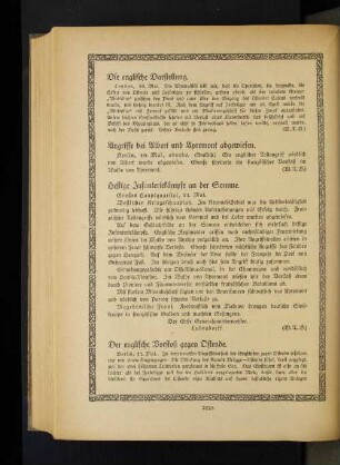 Der englische Vorstoß gegen Ostende.