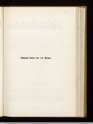 Ruhezeit hinter der 18. Armee