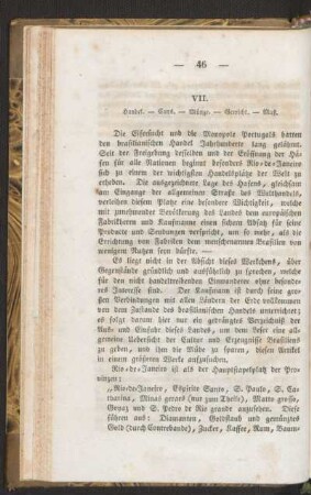 VII. Handel. - Curs. - Münze. - Gewicht. - Maß.