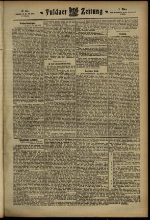 Zweite Ausgabe vom Samstag, den 20. Juli 1912.