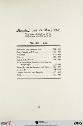 Dienstag, den 27. März 1928 (Nr. 381-742)