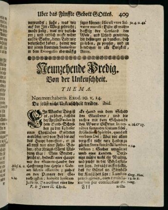 409-432, Neunzehende Predig. Von der Unkeuschheit