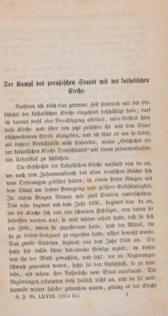 1-26 Der Kampf des preußischen Staats mit der katholischen Kirche