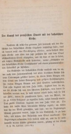 1-26 Der Kampf des preußischen Staats mit der katholischen Kirche
