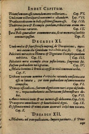 Observationum Historico-Politicarum Decades ... Michaelis Piccarti Fr. Professoris Norici:. [2], Decades Sex Posteriores