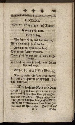 DCCLXXXIV. Am 24. Sonntage nach Trinit. Evangelium.