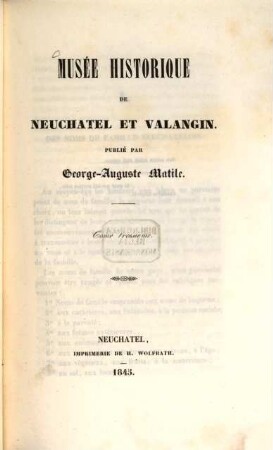 Musée historique de Neuchatel et Valangin, 3,1