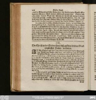 LXI. Die Ehe ist in der Seiten-Linie biß auf den dritten Grad ungleicher Linien verboten.