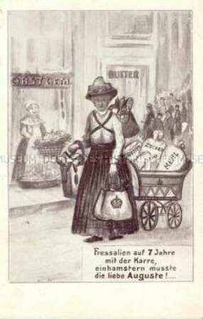 Postkarte zum Exil des Kaiserpaares