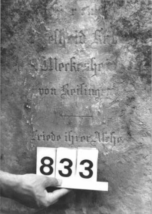 Grabstein 833 (Detailaufnahme)