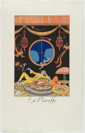 "La Paresse", aus dem Mode-Almanach "Falbalas et Fanfreluches 1925"