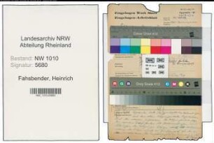 Entnazifizierung Heinrich Fahsbender , geb. 29.09.1895 (Gastwirt)