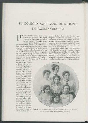 El colegio americano de mujeres en Constantinopla.