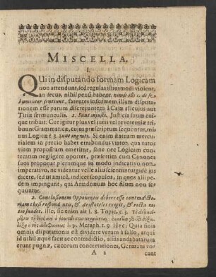 Miscella.