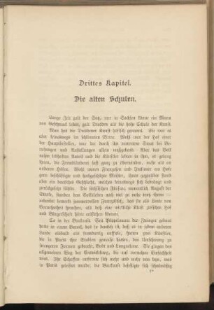 Drittes Kapitel. Die alten Schulen.
